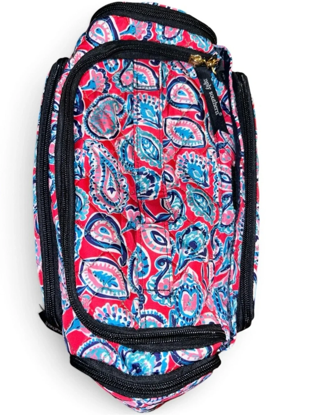 NWT Simply Southern Quilted Packable Paisley Cosmetic Bag Travel Makeup Case